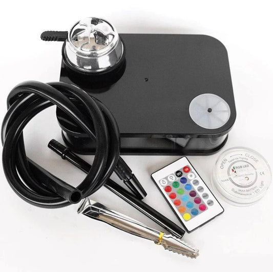 Square Acrylic Hookah Pipe Set with LED Lighting – The Ultimate Shisha Experience - ChargeItShisha